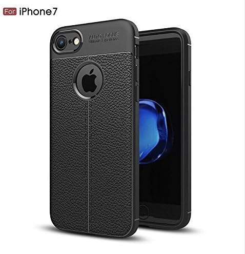 Iphone 7, Luxury Case, Romani, Tough and Flexible, Premium Protective Case, TPU Leather Auto Focus Skin Back Cover, Black