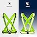 Reflective Vest 2-Pack with 4 High Visibility Bands Motorcycle Safety Vest Adjustable Lightweight Protective for Cycling Dog Walking Vest Running Reflective Vest for Men Women All Day and Night