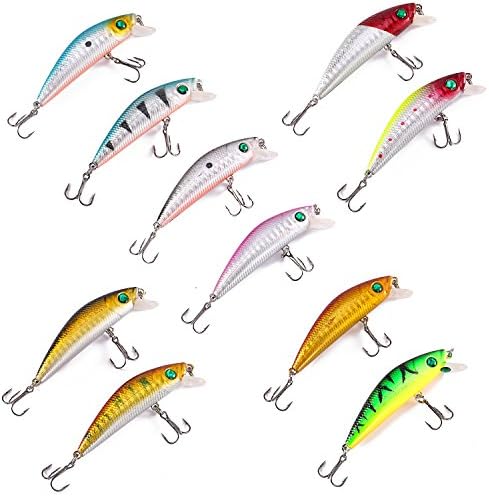 Huoqi 10pcs/Lot 7cm 8.5G Plastic Fishing Lure Hard Bait Swim Bait Artificial bait