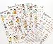ONOR-Tech 6 Sheets Sweet Girls Decorative Adhesive Sticker Tape / Kids Craft Scrapbooking Sticker Set for Diary, Album