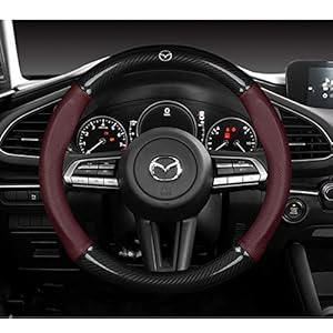 [CYYCY] MAZDA マツダ ステアリングカバー ハンドルカバー アテンザ アクセラ CX-3 CX-5 本革