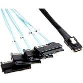 chenyang 1M Mini SAS SFF-8087 36Pin Host to 4 SFF-8482 Target SAS Disk Cable