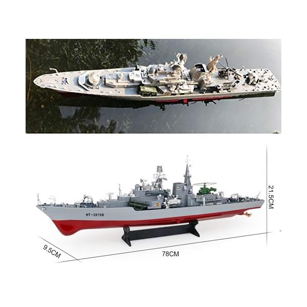 2.4G großes funkgesteuertes Kriegsschiff Schlachtschiff RC Schiff 30.7 Zoll Gehen auf dem Wasser Seen Pool Flüsse Hobby… – Bild 4
