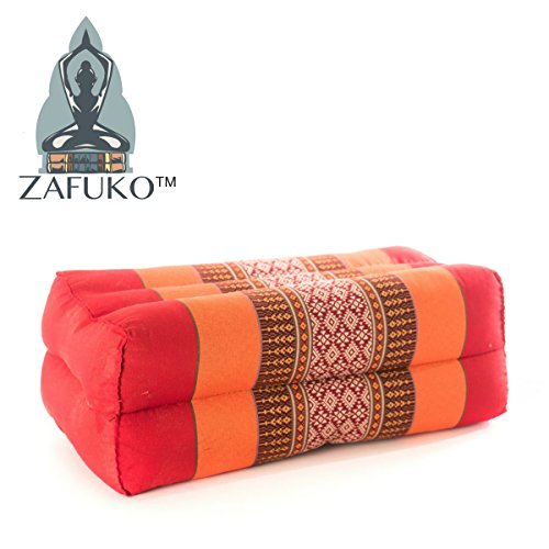 Zafuko Yoga, Meditation, Kundalini and Pilates Cushion (Zafu) Block, Bolster, Floor Pillow, Prop 100% Organic Kapok Fiber Filling – Small Block (Cherry Peach) - Thumbnail 3