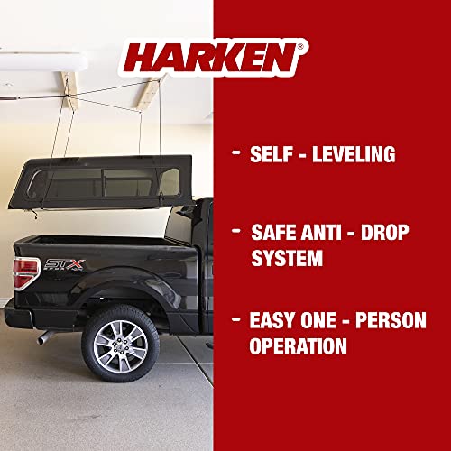 HARKEN Truck Cap Overhead Garage Storage Hoist, SelfLeveling, Safe