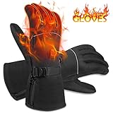 Winter Heated Gloves,Hand Warmers with 3 Levels Temperature Control,Battery Powered Hand Warmers Waterproof Gloves for Outdoor Sports Skiing Cycling Riding Hunting Fishing,Winter Best Gift