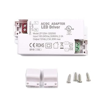 JZK LED Trafo Transformator AC100-240V bis DC 12v 2.5A 30w Treiber Konverter für LED Beleuchtung Leuchmittel, G4, MR11, MR16