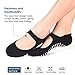 Yoga Socks Non Slip Skid Pilates Ballet Barre with Grips Cotton For Women Men 2 Pack (Black)