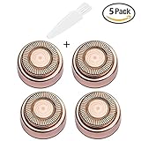 Facial Hair Remover Replacement Heads (Rose Gold) for Your Electric or Battery Flawless Good Finishing and Well Touch for Lip, Chin, Cheeks and Sideburns As Seen On TV 18K Gold-Plated Blades 4 Count
