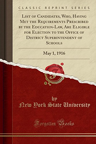 !B.E.S.T List of Candidates, Who, Having Met the Requirements Prescribed by the Education-Law, Are Eligible f [Z.I.P]