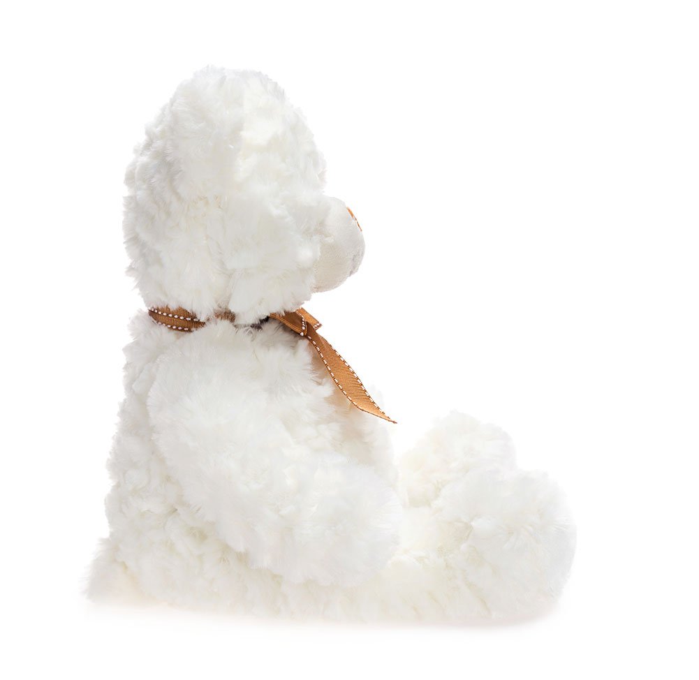 WILDREAM Stuffed Teddy Bear, Plush Teddy Bear, White, 11 Inches