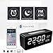 Orionstar Alarm Clock Radio with FM, Wireless Speaker for Bedroom with 8 Inch LED Screen Snooze Sleep Timer Dimmer USB Port Thermometer Display TF AUX Micro SD Widely Compatible Model S1
