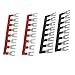 URBEST(R) 400V 10A 8 Postions Pre Insulated Terminal Barrier Strip Red/Black 4 Pcs