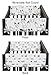 Grey, Black and White Fox and Arrow Teething Protector Cover Wrap Baby Crib Side Rail Guards - Set of 2