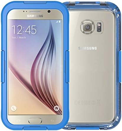 Galaxy S6 Waterproof Case, iThrough 20ft Waterproof, Dust Proof, Snow Proof, Shock Proof Case with Silicone Membrane Touched Screen Protector, Protective Carrying Cover Case for Galaxy S6 (Blue)