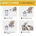 Kebley Stainless Steel Can Opener Manual Food-safe Good Gripswith Built-in Bottle Opener, T01, Silver