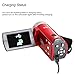 Camera Camcorders, Besteker Portable Digital Video Camcorder HD Max. 16.0 Megapixels 1280*720P DV 2.7 Inches TFT LCD Screen 16X Zoom Camera Recorder (108-Red)