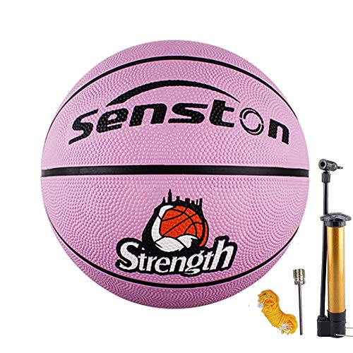 Senston Kids Junior Basketball Balls Size 5 Basketballs Outdoor/Indoor Game Basket Ball J503 with Pump, Needles, Basketball Net