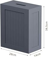 Vencier Shaker Slimline Bathroom Storage Unit Grey Wooden Multi-Purpose view 4