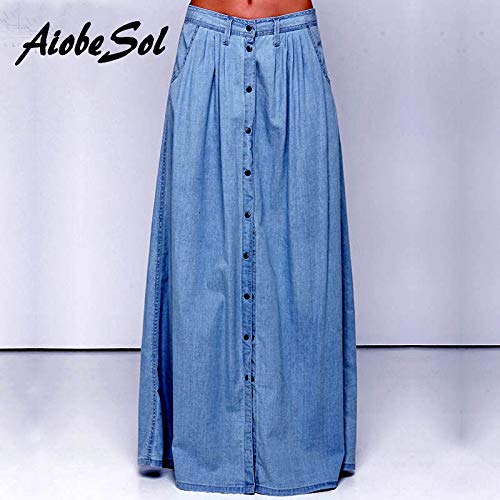 loose jean skirt