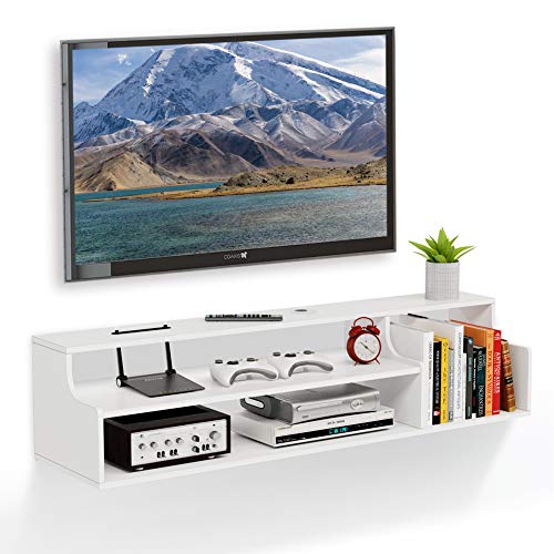 Tribesigns Modern Floating TV Shelf, Wall Mounted Media Console