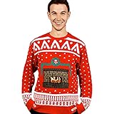Digital Dudz Crackling Fireplace Digital Christmas Sweater - size Large