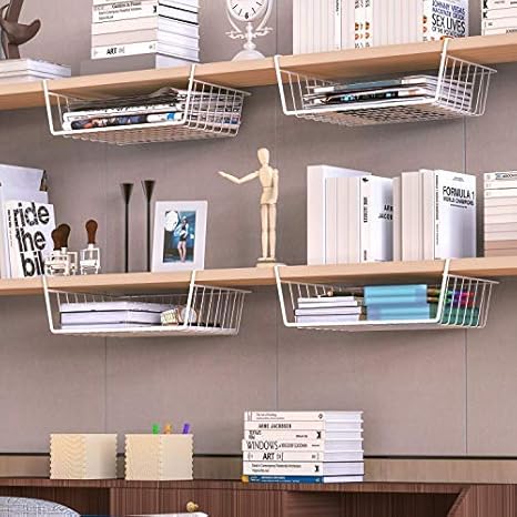 Fwqpra Under Shelf Basket Storage Wire Rack Organizer Extra