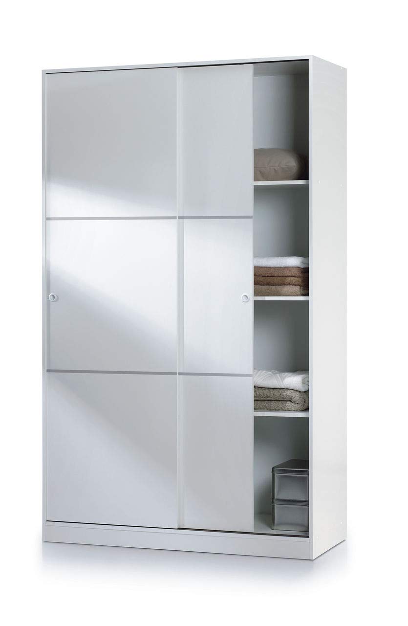 Design Vicenza Anacapri Sliding Wardrobe 4 Foot With Shelves High