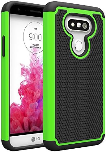 LG G5 Case, kaesar[Shock Absorption] [Impact Resistant] [Slim Protective Cover Series] Hybrid Dual Layer Armor Defender Protective Case Cover for LG G5 - Green