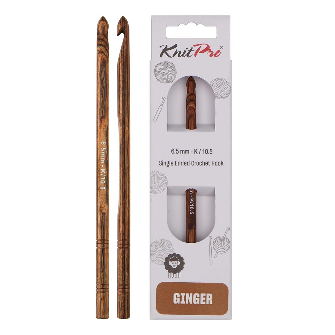 KnitPro Ginger Single Ended Crochet Hook | 6.50mm — image 1