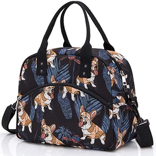 Insulated Lunch Bag with Detachable Shoulder Strap & Carry Handle,Leak Proof Reusable Lunch bag, Eco-friendly Cooler Bag Tote Bag,School Lunch Box for Kids,Men,Women (Leather Brown)