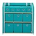 Home-Like 11 Drawer Storage Organizer, Muti-Bin Toy Organizer, 3 Tier Metal Shelves with 11 Removable Fabric Bins, DIY Multi-Purpose Storage Chest Suit for Home Office Bedroom Playroom, Turquoise