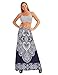 LL WB1207 Womens Printed Fold Over Maxi Skirt XL NAVY