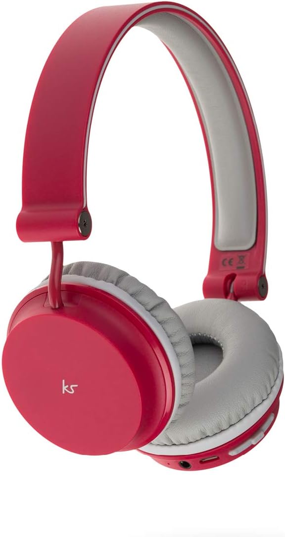KitSound Audio On-Ear Kopfhörer Mit Integriertem Mikrofon – Cremeweiß, Blumen-Strickmuster
