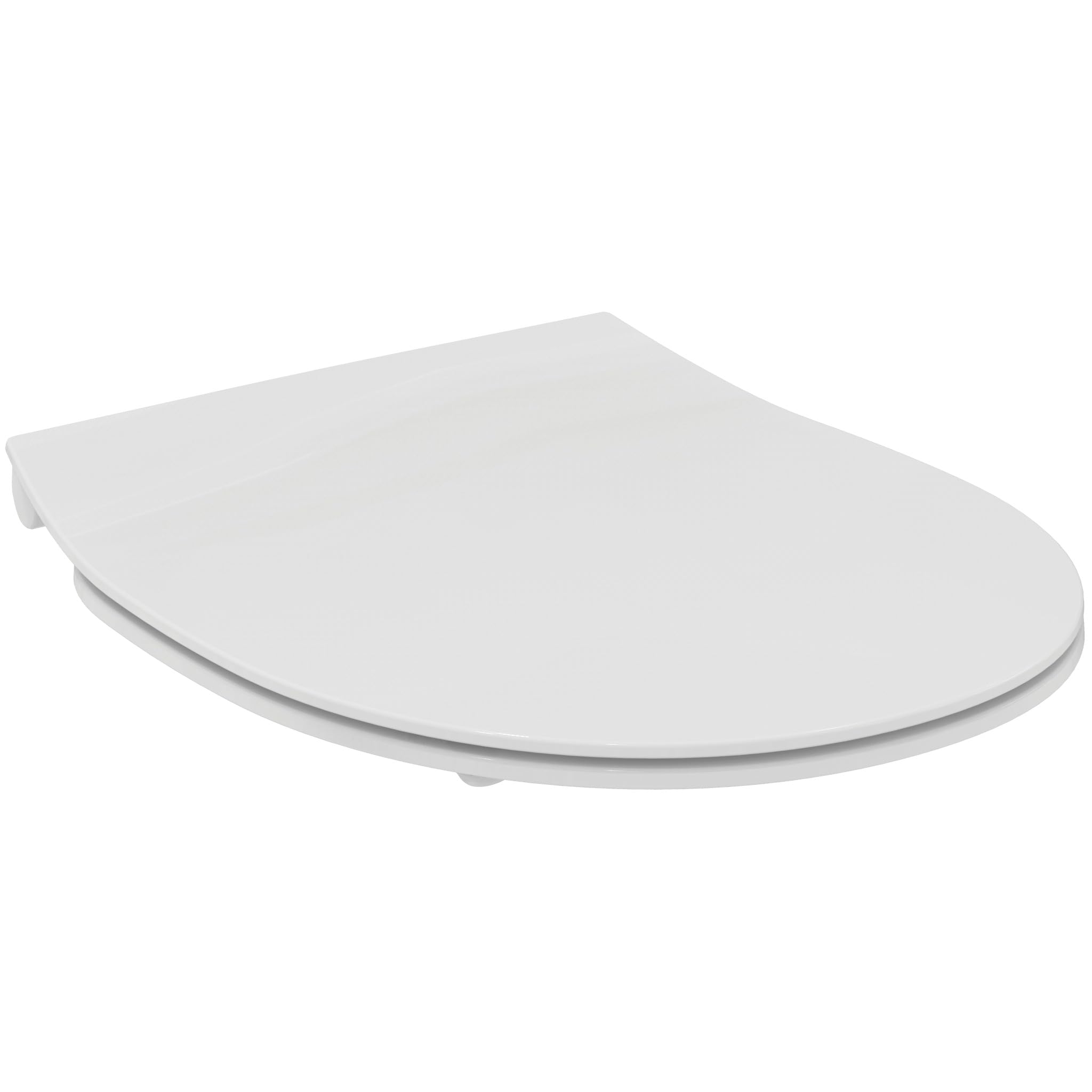 Ideal Standard Tirso Universal Toilet Seat with Soft Close Mechanism, Removable Oval Toilet Seat for Easy Cleaning, Antibacterial – White (365x425x50 mm – Check Compatibility)