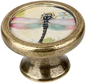 Tirador Perilla Manija Bin de Gabinete Puerta Cajón Patrón de libélula