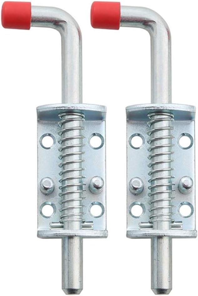 NATGAI 2 Pack Metal Lock Barrel Bolt Spring Loaded Locking Latch 6.5