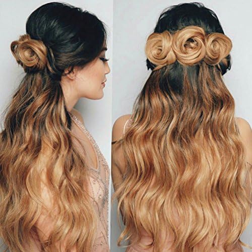 AllHairz Ombre Honey Blonde 360 Lace Frontal Wig 180% Density Pre-Plucked Hairline 1B/27 360 Lace Front Human Hair Wig Brazilian Body Wave Hair Wig for Black Women (22 inches)