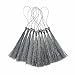 Bilipala Silver Thread Bookmark Tassels for Jewelry Making, Souvenir, Bookmarks, DIY Craft Supplies, 10 Counts