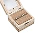 senover Wooden Wedding Ring Box Shabby Chic Wedding Ring Bearer Box Ring Bearer Pillow for Anniversary Valentine's Day Engagement Decorative Jewelry Box Favor Gift