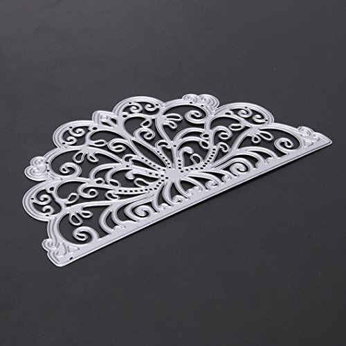 VESNIBA 2018 New Flower Heart Metal Cutting Dies Stencils DIY Scrapbooking Album Paper Card (C, Silver) - Thumbnail 3