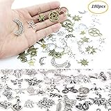 omlopp Approx 180 Pieces Mixed Charms Pendants DIY for Jewelry Making and Crafting