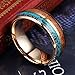 Three Keys Jewelry 8mm Tungsten Wedding Ring Koa Wood Antler Turquoise Inlay Vikings Hunting Ring Band