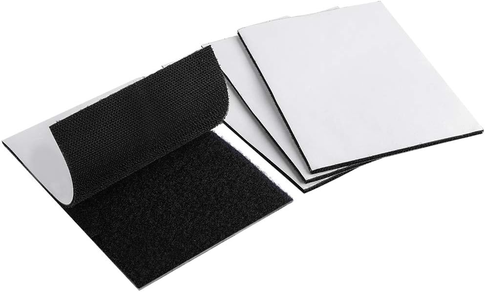 Melsan 1x4 inch Hook and Loop Strips with Adhesive - 15 Sets, Strong Back Adhesive Fasten Mounting Tape for Home or Office Use - Instead of Holes and Screws, Black: Industrial & Scientific