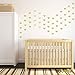 Bobee Gold Heart Dots Vinyl Wall Decals, 36-Count