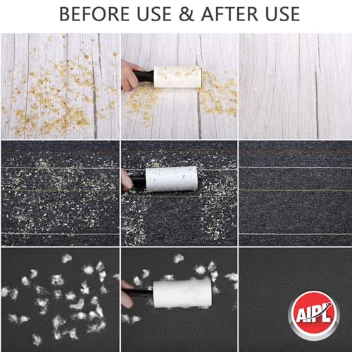 AIPL Lint Rollers Tape for Pet Hair, Sticky, Remover for Couch, Clothes Furniture and Carpet. Dog Hair Remover Cat Hair, Animal Fur, Fuzz. 2 Large Lint Rollers 1