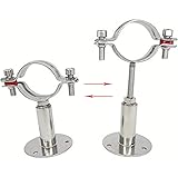 QWORK 2" Wall Mount Ceiling Mount Pipe Support, 1