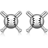 Baseball Earrings Softball Earring for Women Sterling Silver Ball Stud Earrings Sports Accessories Jewelry Fans Gift