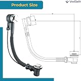 VeeBath Round Pop Up Bath Waste with Overflow Chrome view 4