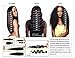 QD-Tizer 180 Density Wavy Hair Wig Natural Black Curly Synthetic Lace Front Wigs with Baby Hair Heat Resistant Body Wave Hair for Women